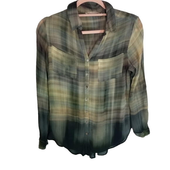 Soft Surroundings tie dye ombre button up shirt - Picture 2 of 12